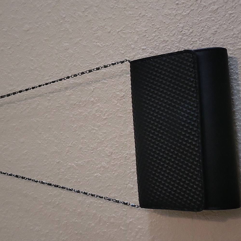 Neiman Marcus Chain Crossbody Black Clutch Purse